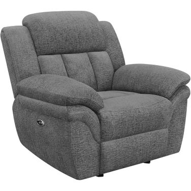 Bahrain Upholstered Power Glider Recliner Charcoal