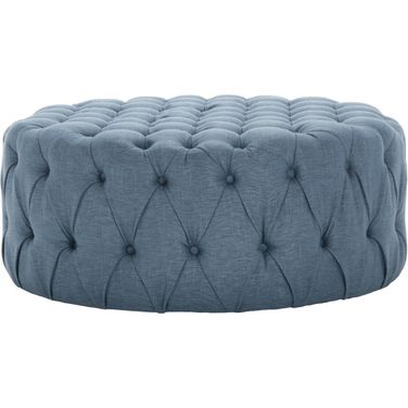 Charlene Navy Tufted Ottoman