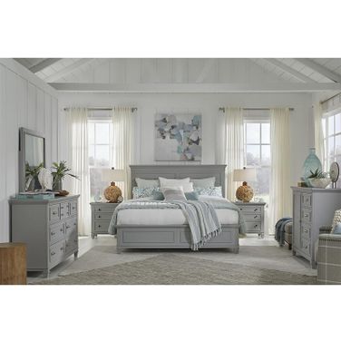 Charleston Complete Panel Bedroom Set In Grey