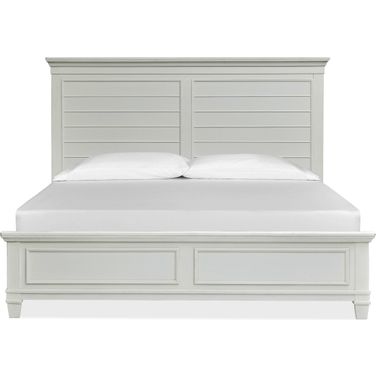 Charleston Complete Queen Panel Bed In White