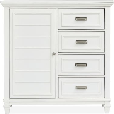 Charleston Door Chest In White