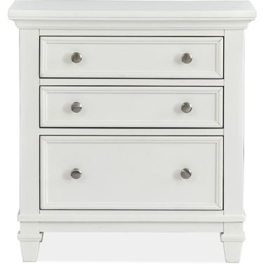 Charleston Drawer Nightstand In White