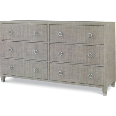 grey wicker dresser Nathan James Kova 3 Drawer 37 in. W Bohemian Dresser Storage Cabinet with Rattan Accent and Metal Legs, Light Oak/Black main image 1