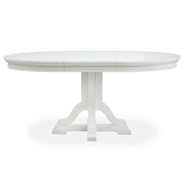 Charleston Extendable 48 Inch Round Dining Table In White Dove