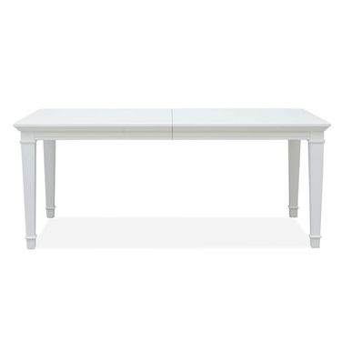 Charleston Extendable Rectangular Dining Table In White Dove