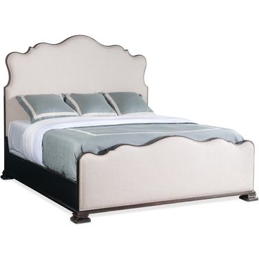 Charleston King Upholstered Bed In Beige