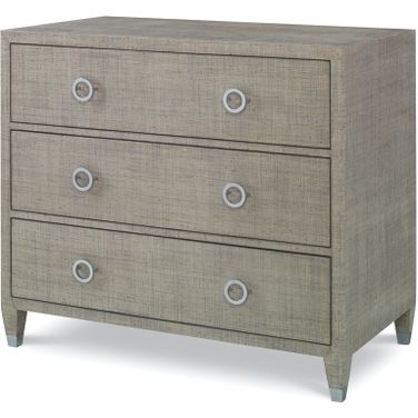 Charleston Side Chest with Glass In French Grey