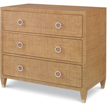 Charleston Side Chest with Glass In Sand