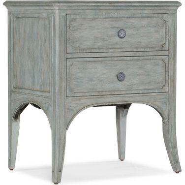 Charleston Two Drawer Accent Table In Blue