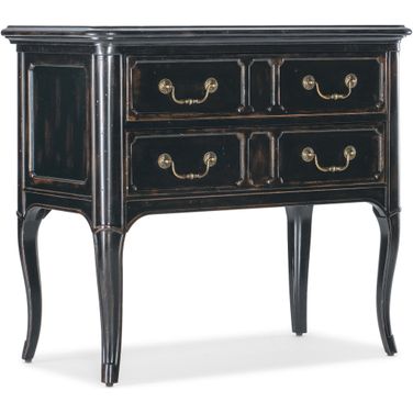 Charleston Two Drawer Nightstand In Black