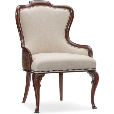 Charleston Upholstered Arm Chair Set of 2 In Beige