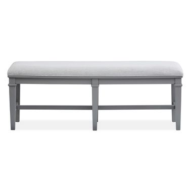 Charleston Upholstered Bench In Harbor Gray