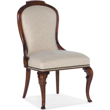 Charleston Upholstered Side Chair Set of 2 In Beige