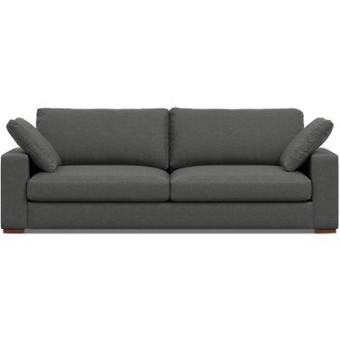 Charlie Woven Performance Fabric 96 Inch Sofa In Pebble Grey