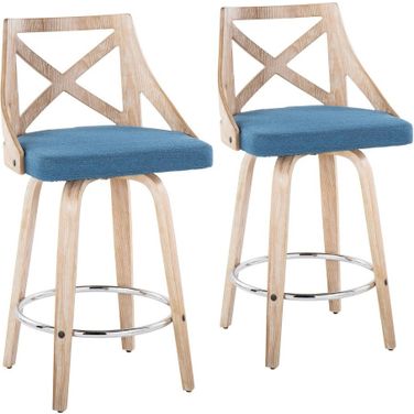 Charlotte 26 Inch Fixed Height Counter Stool Set of 2 In Tan