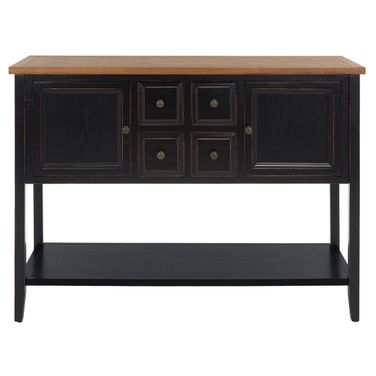 Charlotte Black and Oak Storage Sideboard
