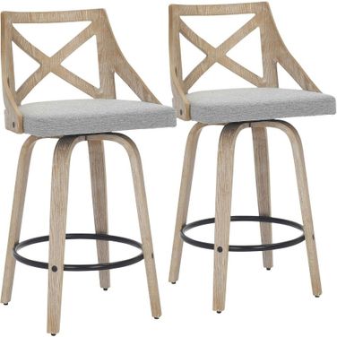 Charlotte Counter Stool Set of 2 In Washed White
