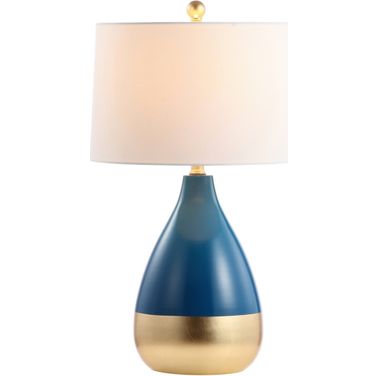 Charmer Blue and Gold Leaf Lamp