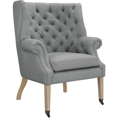 Chart Upholstered Fabric Lounge Chair In Light Gray