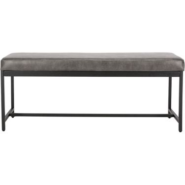 Chase Gray Faux Leather Bench