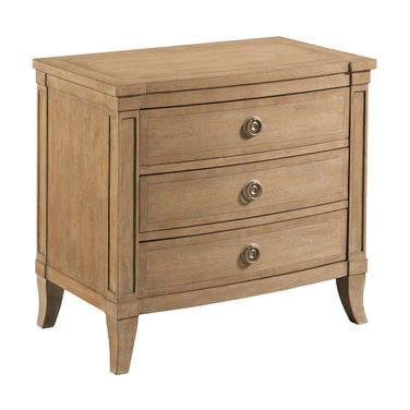 Chastain Three Drawer Nightstand In Caramel