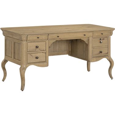 Chateau Philippe 64 Inch Half Ped Desk In Cognac