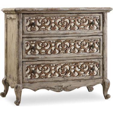 Chatelet Light Wood Fretwork Nightstand