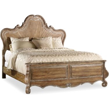 Chatelet Light Wood California King Wood Panel Bed