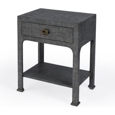 Chatham Raffia Nightstand In Charcoal