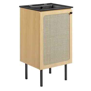 Chaucer 18 Inch Bathroom Vanity In Oak and Black