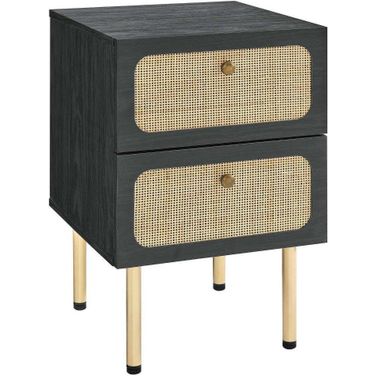 Chaucer 2 Drawer Nightstand In Black