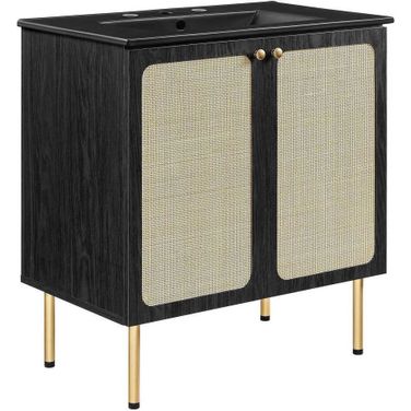 Chaucer 30 Inch Bathroom Vanity In Black