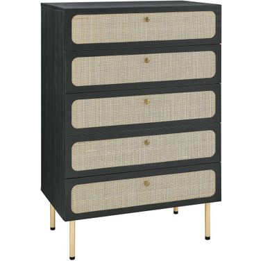 Chaucer 5-Drawer Chest In Black