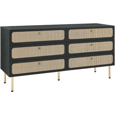 Chaucer 6-Drawer Dresser In Black