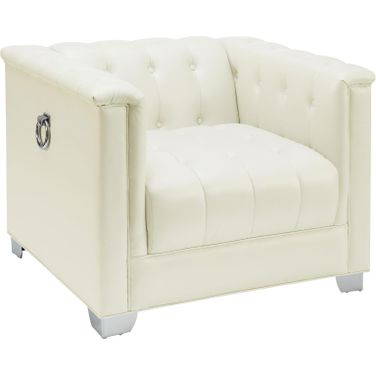 Chaviano Tufted Upholstered Chair Pearl White
