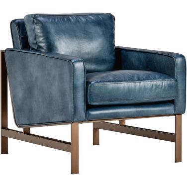 Chazzie Club Chair In Ocean Blue