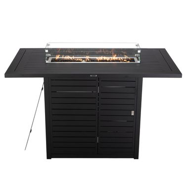Chelsea Bar Height Fire Pit Aluminum Table