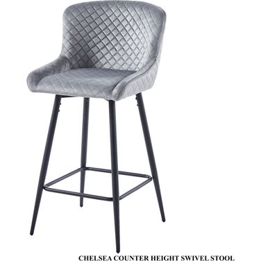 Chelsea Counter Stool In Light Grey - Set of 2