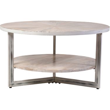 Chelsea Round Coffee Table In Whitewash