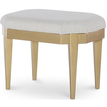 Chelsea Stool In White and Gold