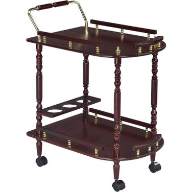 Palmer 2-tier Serving Cart Merlot and Brass