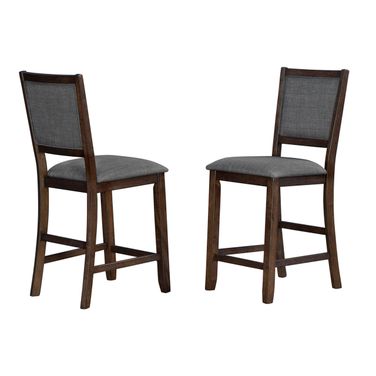 Chesney Falcon Gray Upholstered Counter Height Stool Set Of 2