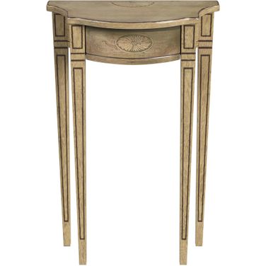 Chester Demilune Console Table In Beige