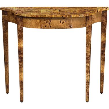 Chester Traditional Burl 36 Inch Console Table In Medium Brown