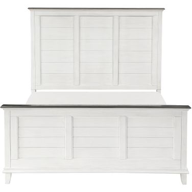 Chesterton California King Panel Bed In White and Brown