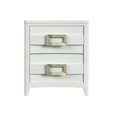 Chett 2-Drawer Nightstand with USB In White