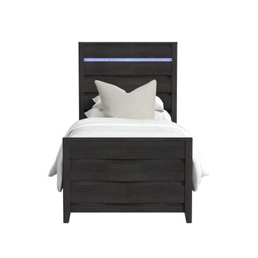 Chett Twin Bed with LED In Black
