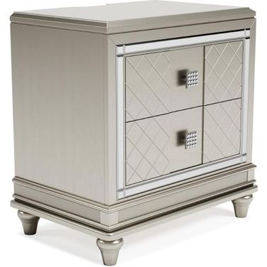 Chevanna Platinum Two Drawer Night Stand