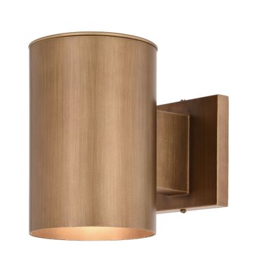Chiasso 7.25 Inch Outdoor Wall Light In Warm Brass