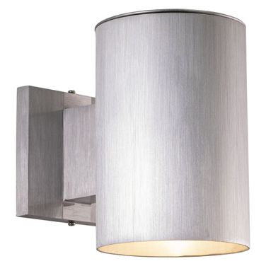 Chiasso 7 Inch Outdoor Wall Light In Satin Aluminum